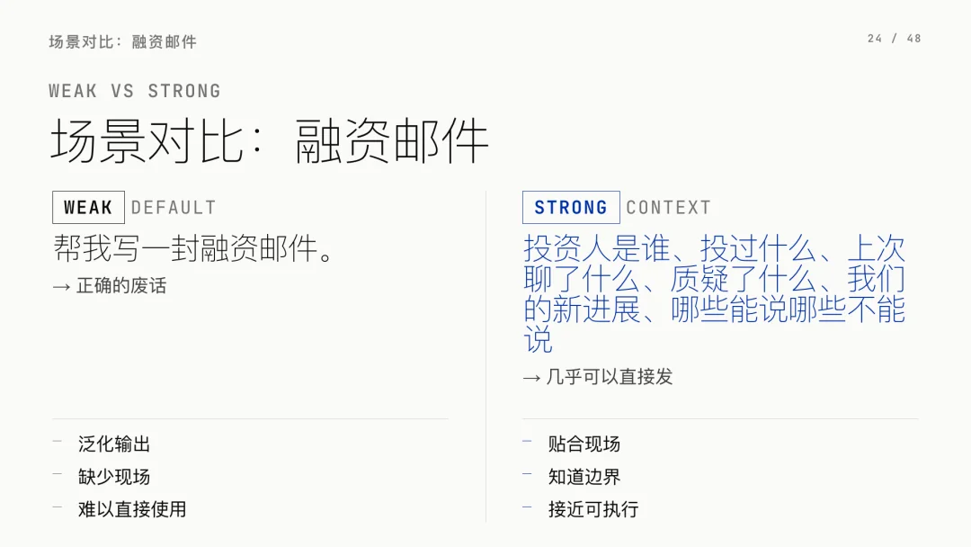 第 24 页 · 场景对比：融资邮件